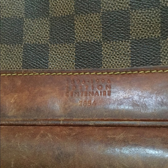 LOUIS VUITTON DAMIER CENTENAIRE VINTAGE BACKPACK LEATHER SHOULDER PURSE BAG Y2K - Picture 5 of 14